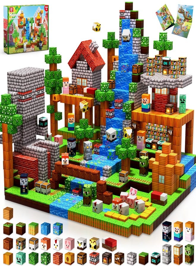 Annexfun 300 PCS Magnetic Blocks - Magnetic Building Blocks, Stacking Magnets for Kids, Sensory Toy for STEM Montessori Sensory Toys for Kids 3+ Boys and Girls Christmas Birthday Gifts - Image 1
